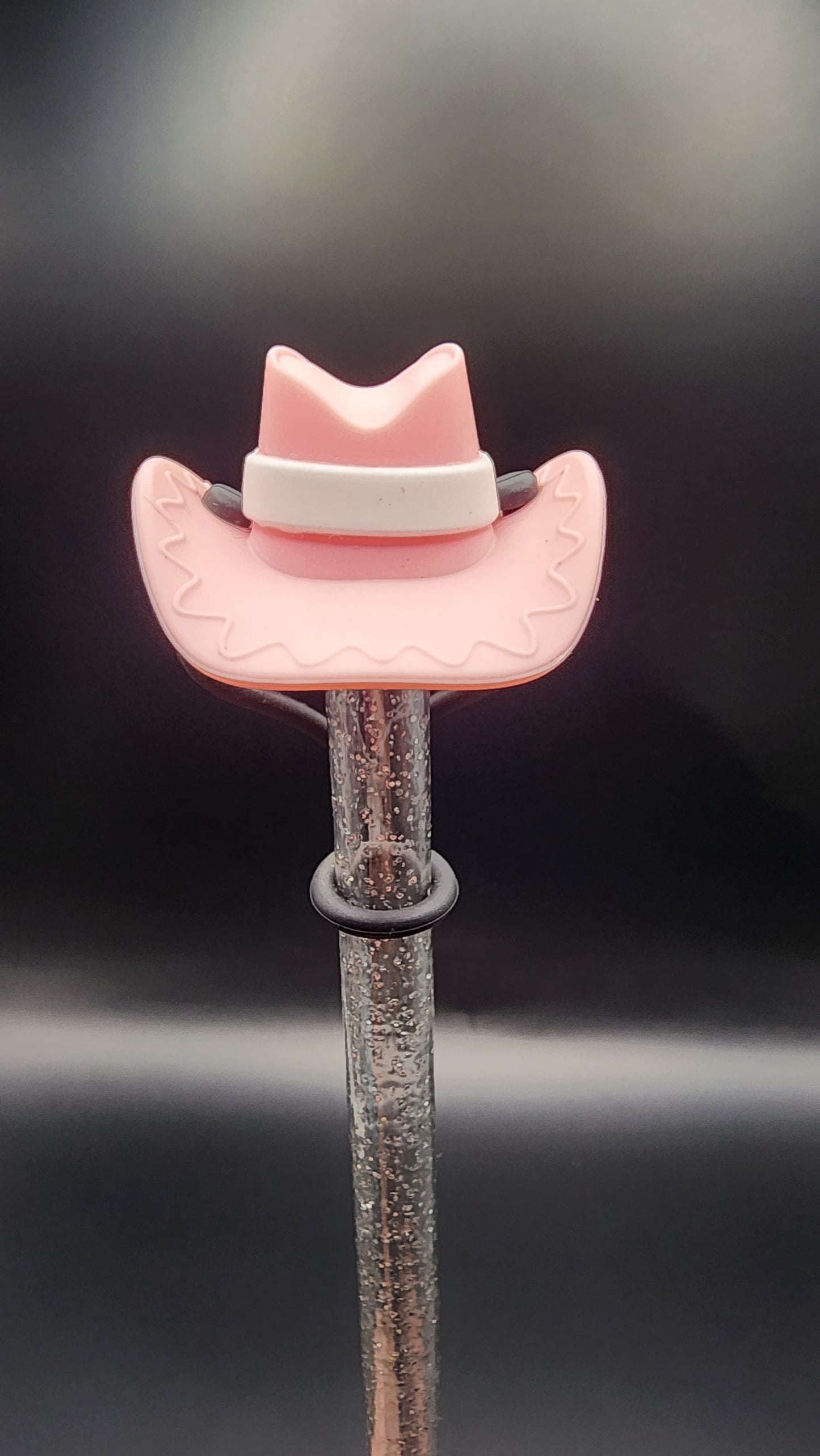 🤠Pink Cowboy Hat Straw Topper with Black Cross