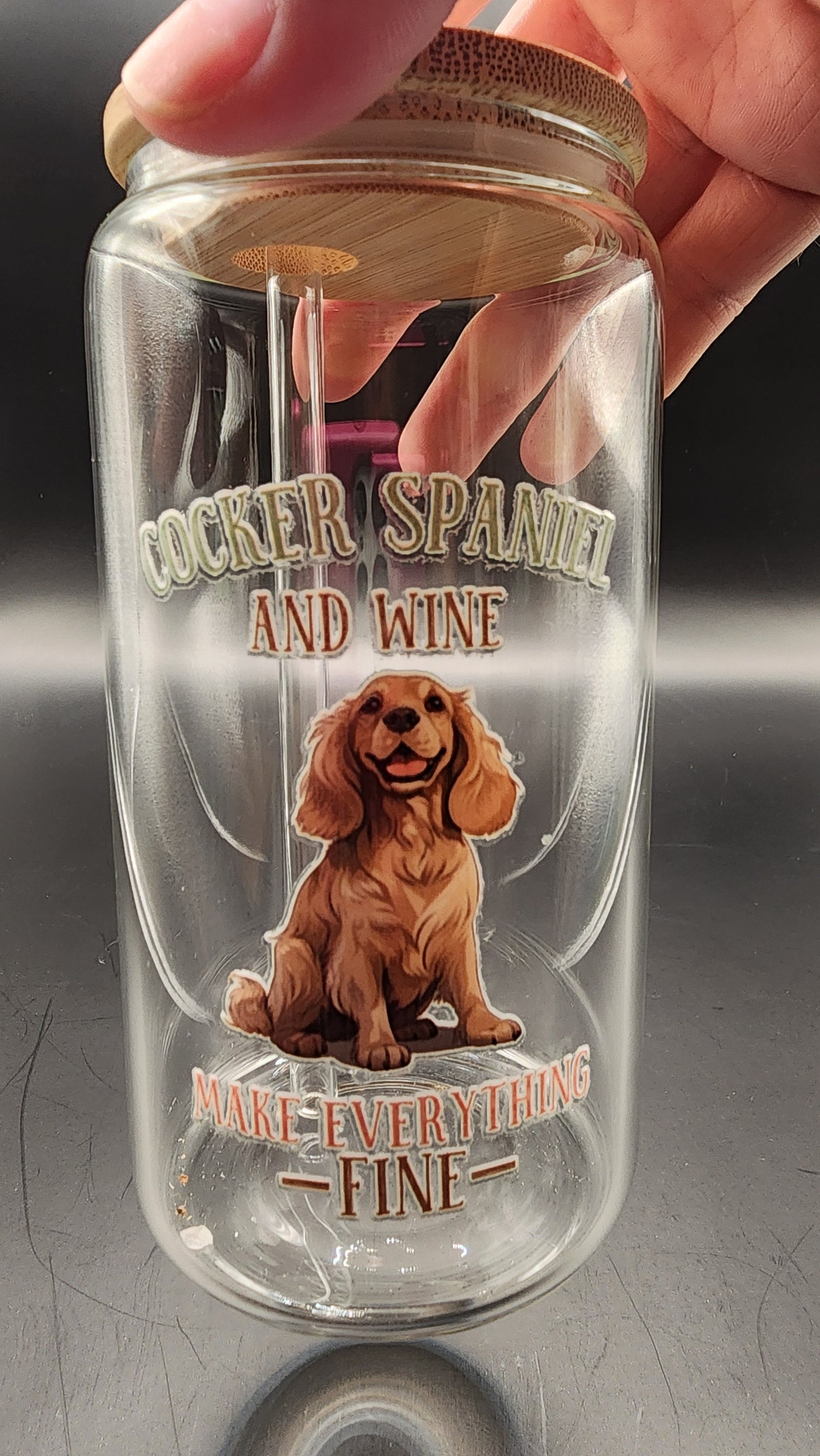 16oz Cocker Spaniel glass cup (Copy) (Copy) (Copy) (Copy) (Copy)