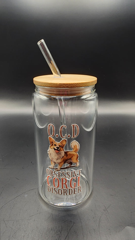 16oz Corgi glass cup (Copy) (Copy) (Copy)