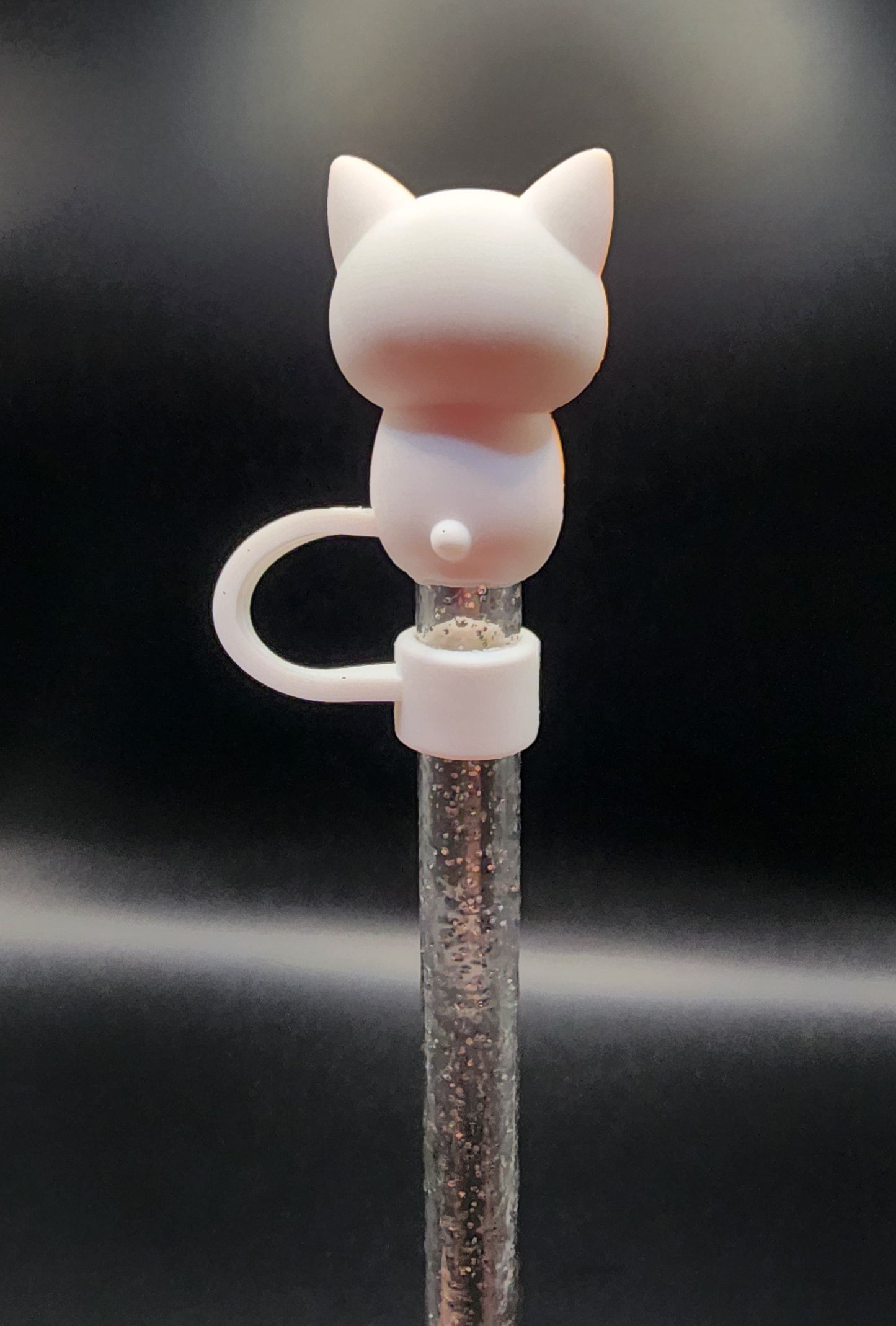 White/Orange cat 3D Straw Topper (Copy) (Copy) (Copy)