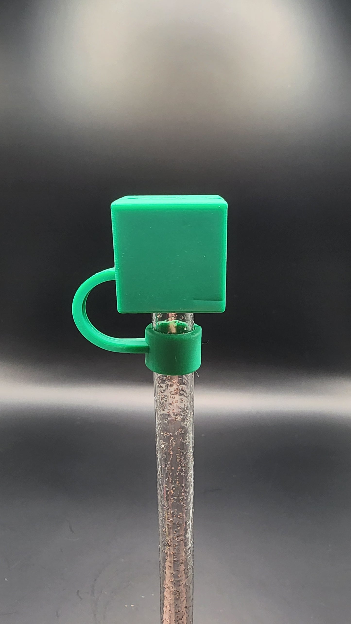 Minecraft Creeper-themed 3-D straw topper 10mm
