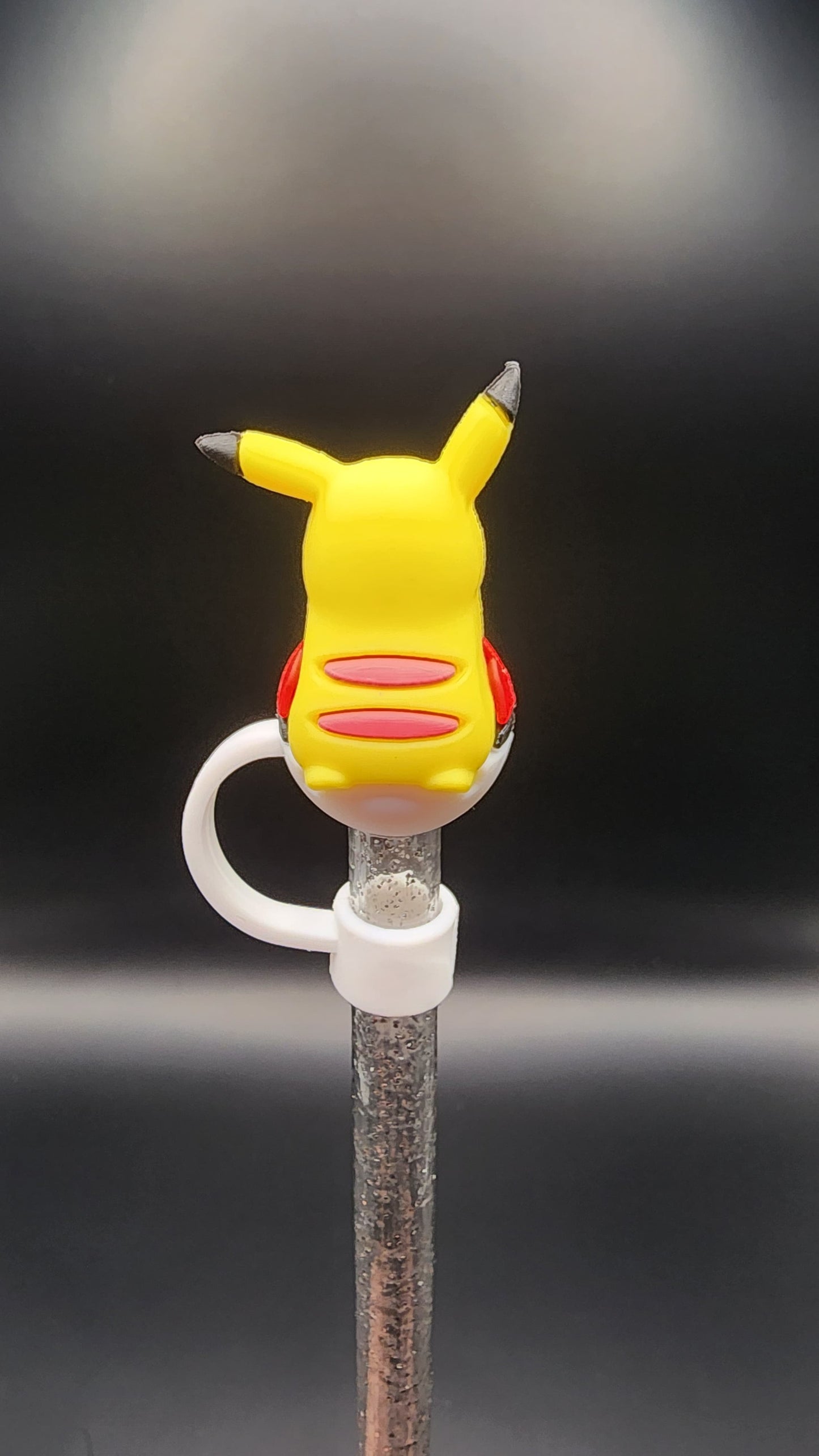 ⚡ Pokémon Pikachu Sitting on a Poké Ball 3D Straw Topper – 10mm Stanley Cup Compatible