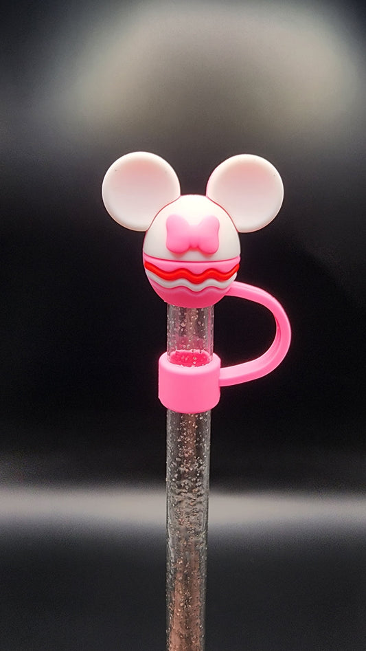 🎀 Minnie Mouse Pink 3D Straw Topper – 10mm Stanley Cup Compatible
