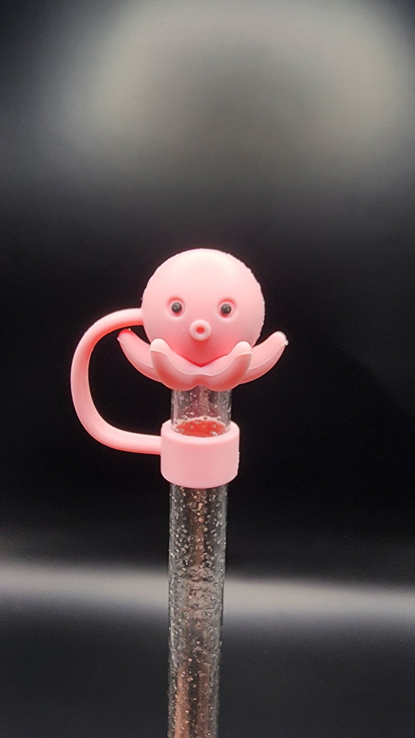 🐙 Pink Octopus 3D Printed Straw Topper