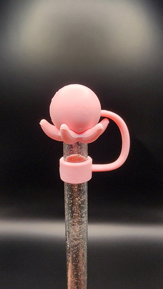 🐙 Pink Octopus 3D Printed Straw Topper