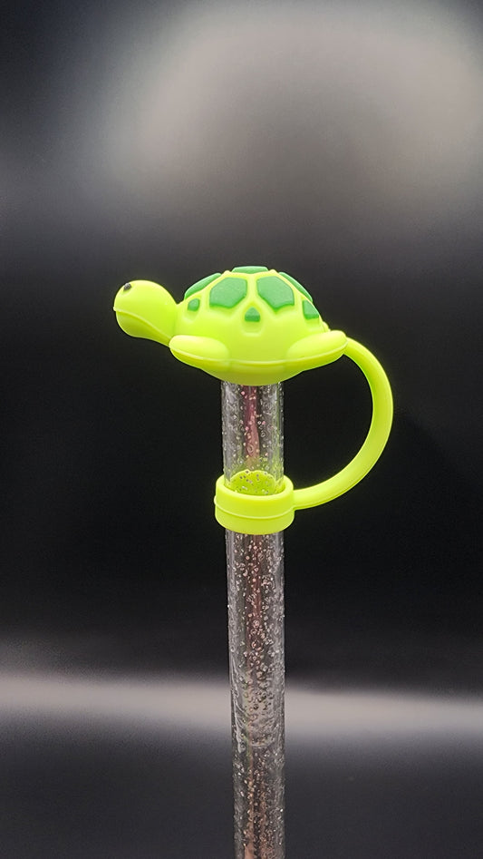 🐢 Green Turtle 3D Printed Straw Topper