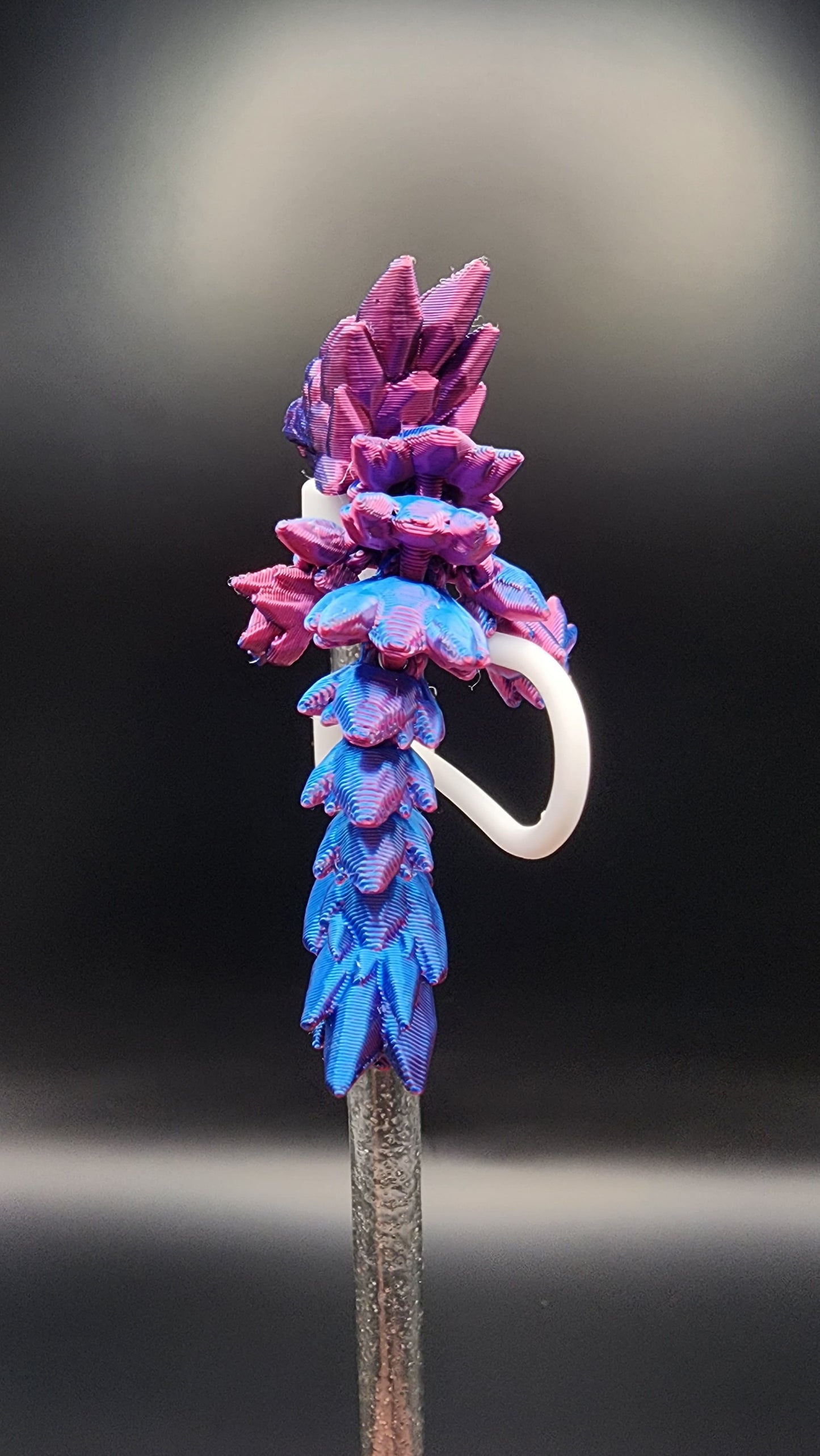 🪄 Dragon 3D Printed Straw Topper – Blue & Purple