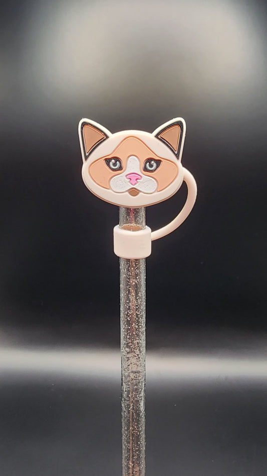 Siamese Cat, 3D 10mm straw topper