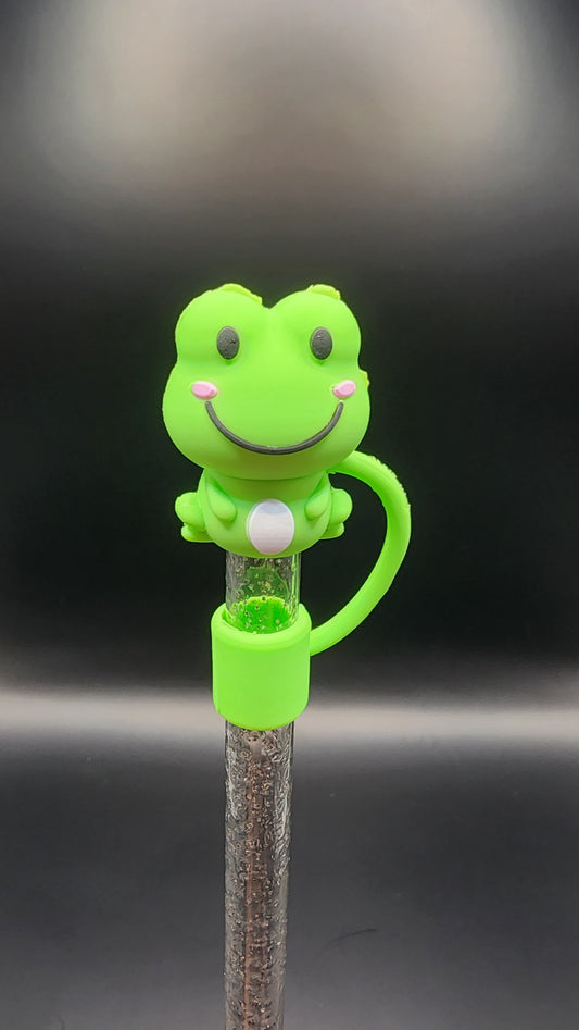 Frog green, 10mm 3D Straw topper