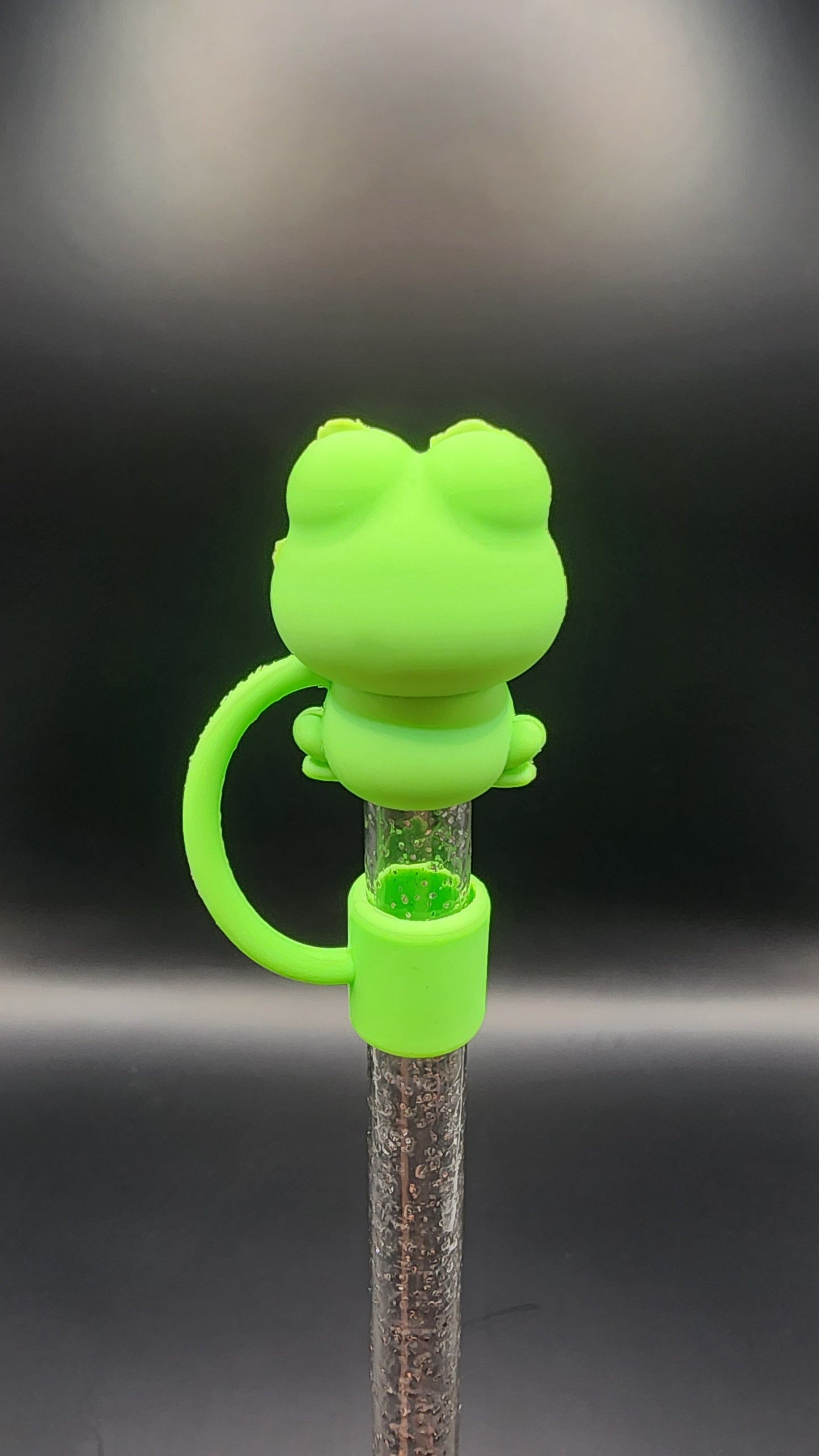 Frog green, 10mm 3D Straw topper