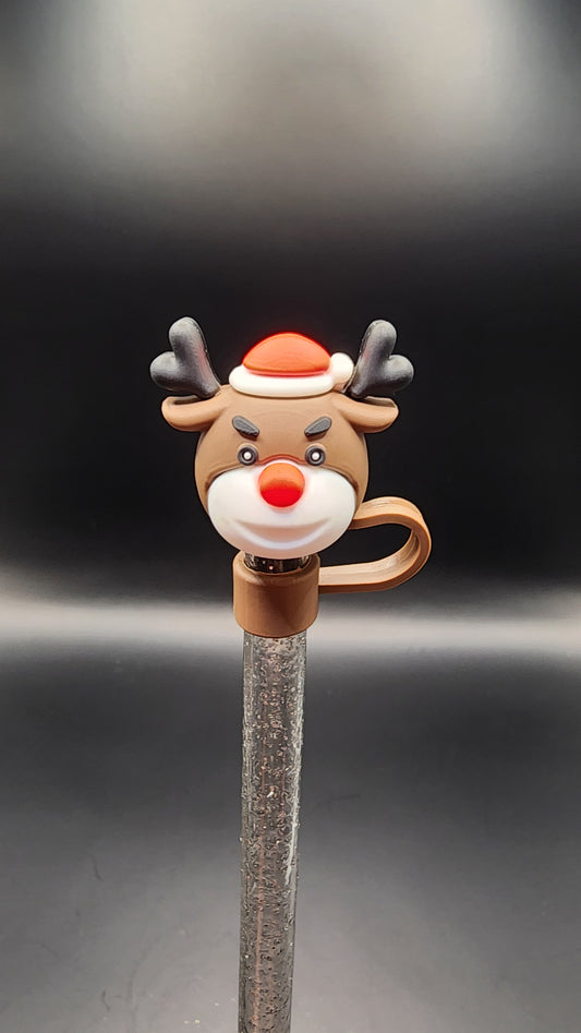 Reindeer with Santa hat 3D topper 10mm