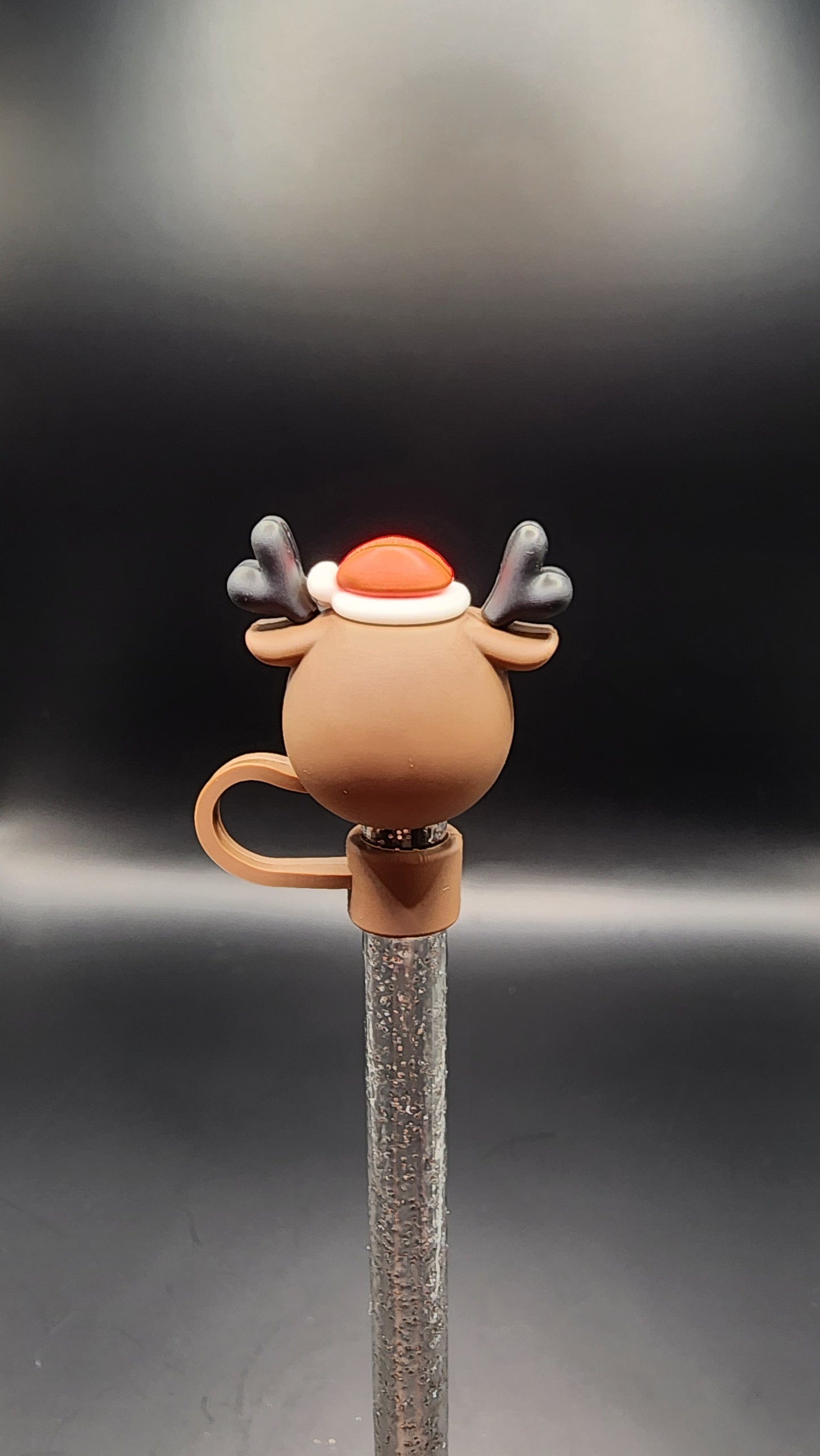 Reindeer with Santa hat 3D topper 10mm