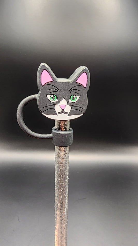 Black and white cat 3D Straw Topper (Copy) (Copy) (Copy)